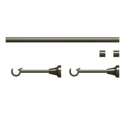 Enkelt gardinstang Goodhome Antiki 16 mm 240 cm med guldkugle