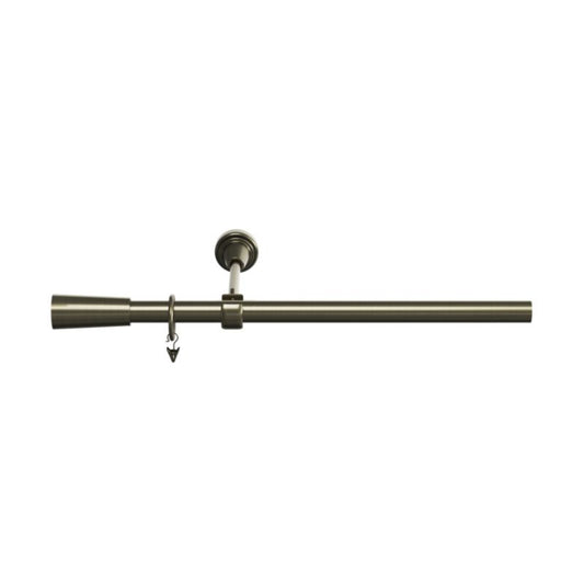 GoodHome Antiki enkelt gardinstang 19 mm 160 cm kegle guld