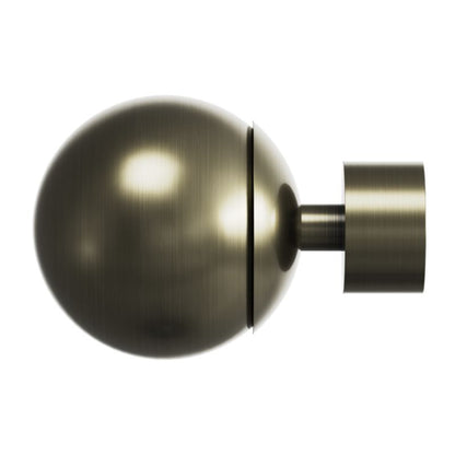 GoodHome Antiki enkelt gardinstang 19 mm 200 cm med kugle i guld