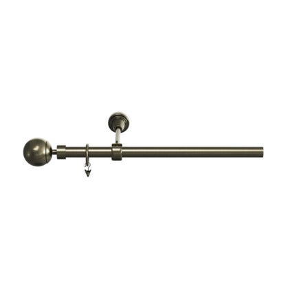 GoodHome Antiki enkelt gardinstang 19 mm 240 cm med kugle i guld
