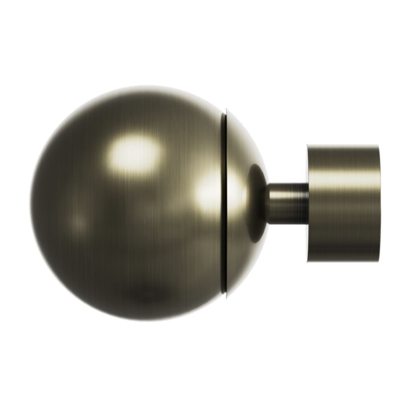 GoodHome Antiki enkelt gardinstang 19 mm 240 cm med kugle i guld