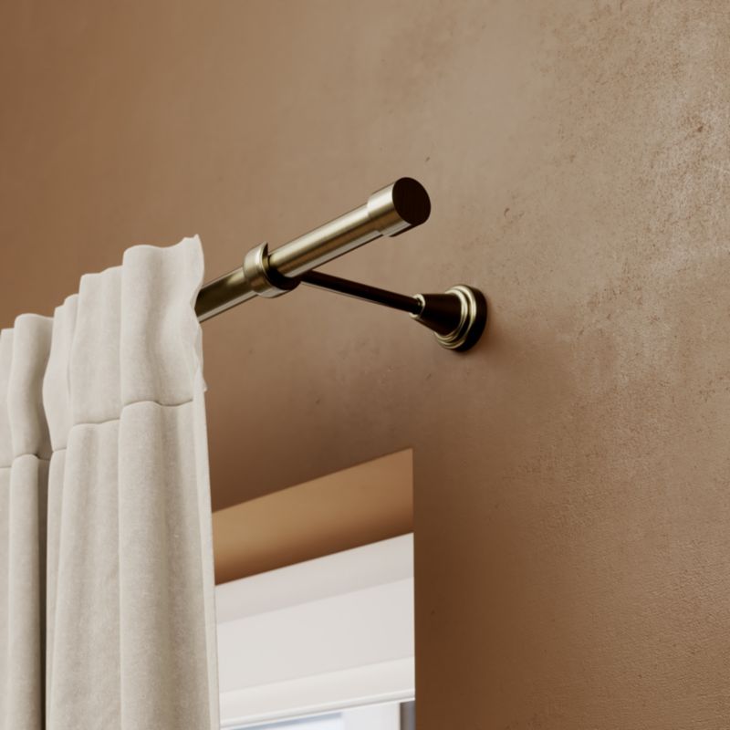 GoodHome Antiki enkelt gardinstang 19 mm 240 cm med guld afslutning