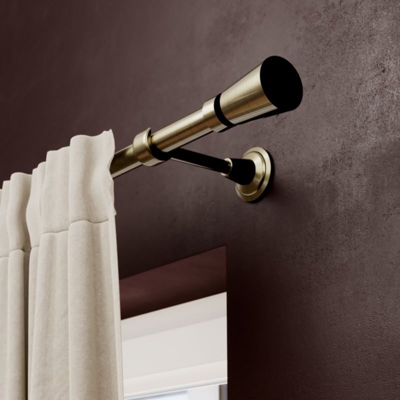 Enkelt gardinstang GoodHome Antiki 25 mm 240 cm kegle i guld