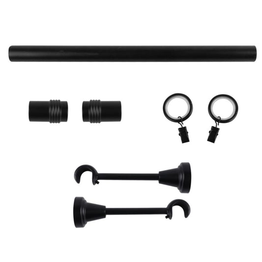 GoodHome Araxos enkelt gardinstang 19 mm 160 cm cylinder mat-sort