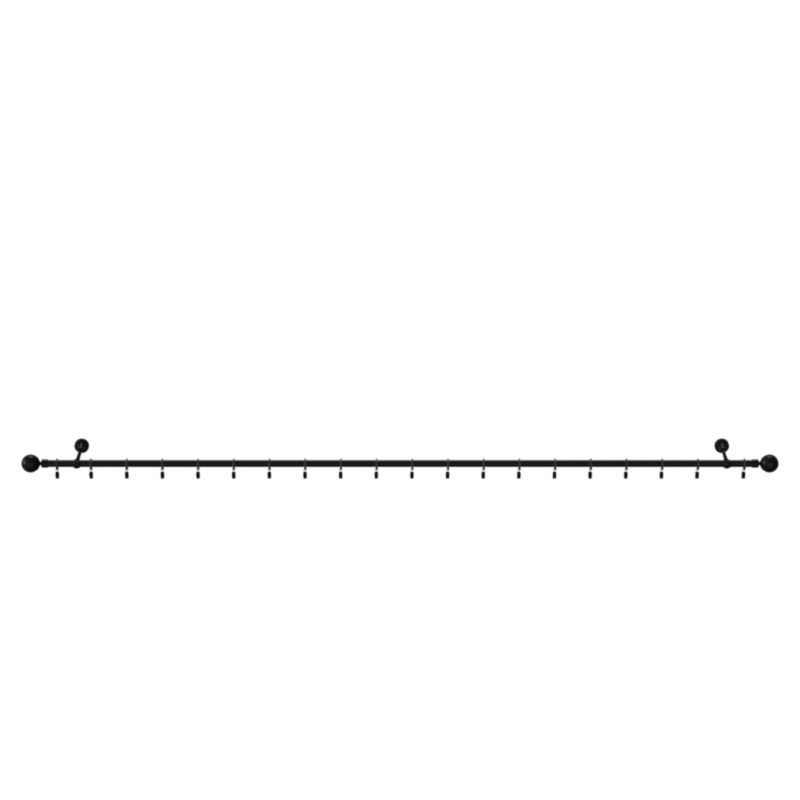 GoodHome Araxosi enkelt gardinstang 19 mm 200 cm sort kugle