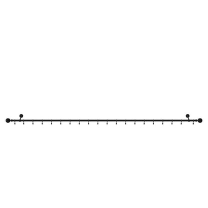GoodHome Araxosi enkelt gardinstang 19 mm 200 cm sort kugle