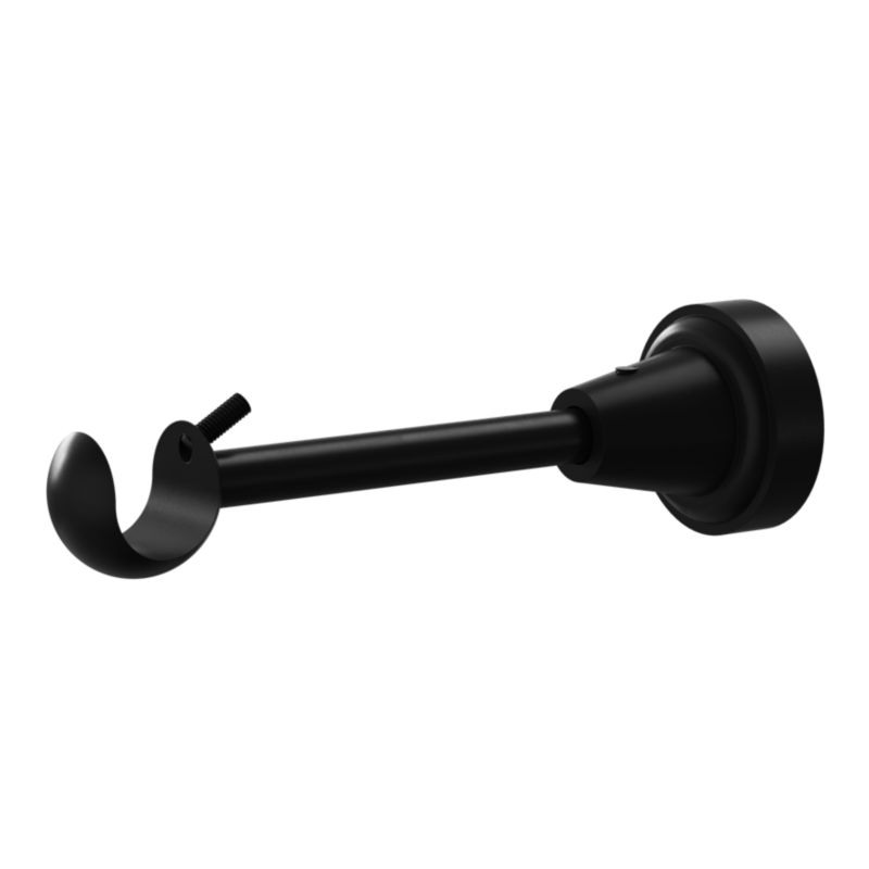 GoodHome Araxosi enkelt gardinstang 19 mm 200 cm sort kugle