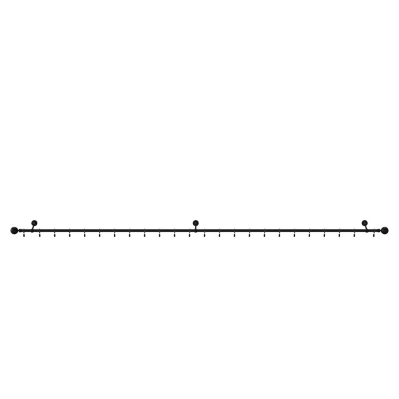 GoodHome Araxosi enkelt gardinstang 19 mm 240 cm mat-sort kegle