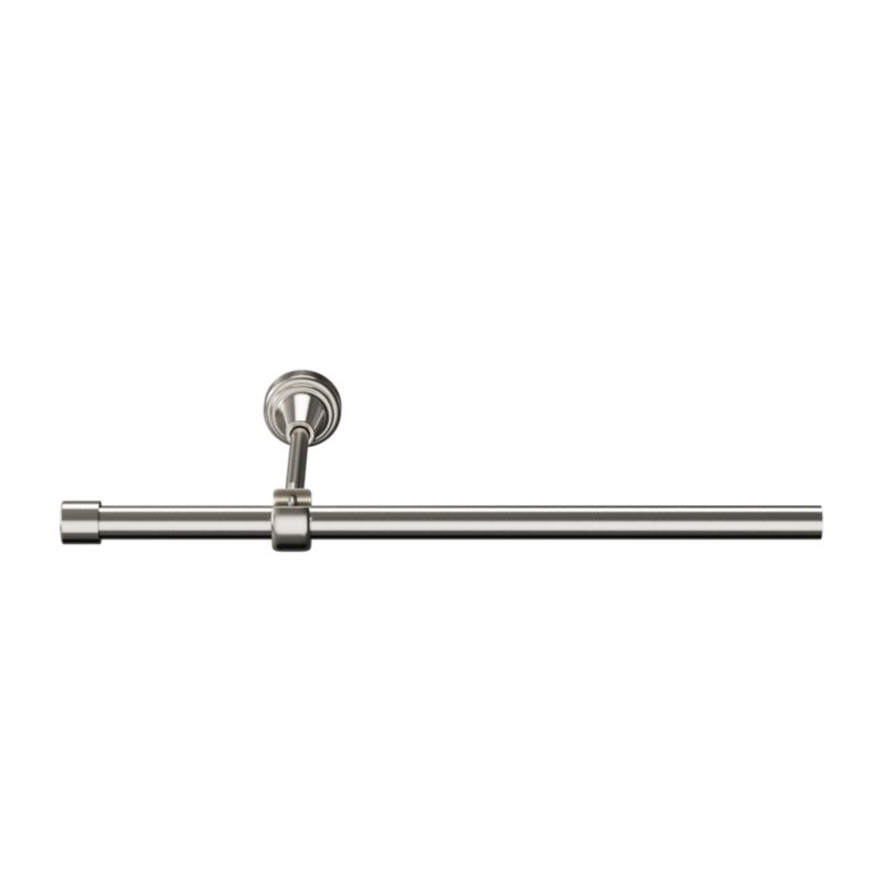Goodhome Athens enkelt gardinstang 16 mm 160 cm kugle sølv