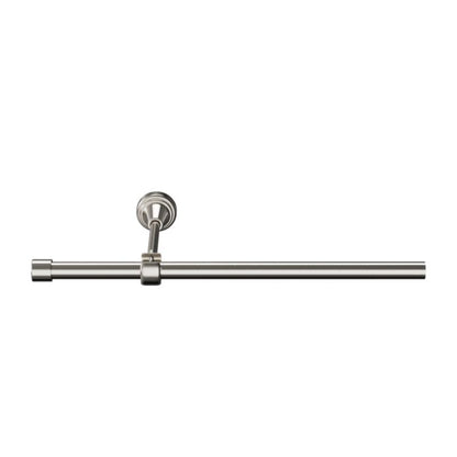 Goodhome Athens enkelt gardinstang 16 mm 160 cm kugle sølv