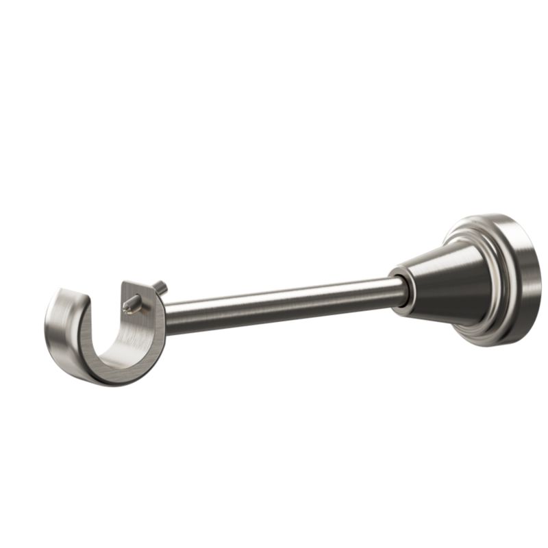 Goodhome Athens enkelt gardinstang 16 mm 160 cm kugle sølv