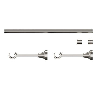 Goodhome Athens enkelt gardinstang 16 mm 200 cm med sølvkugle