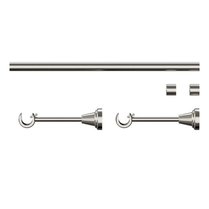 Goodhome Athens enkelt gardinstang 16 mm 240 cm med sølvkugle