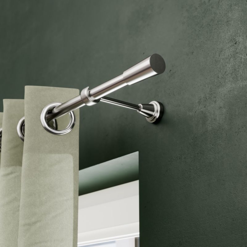 GoodHome Athens enkelt gardinstang 19 mm 160 cm kegle grå