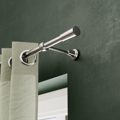 GoodHome Athens enkelt gardinstang 19 mm 160 cm kegle grå