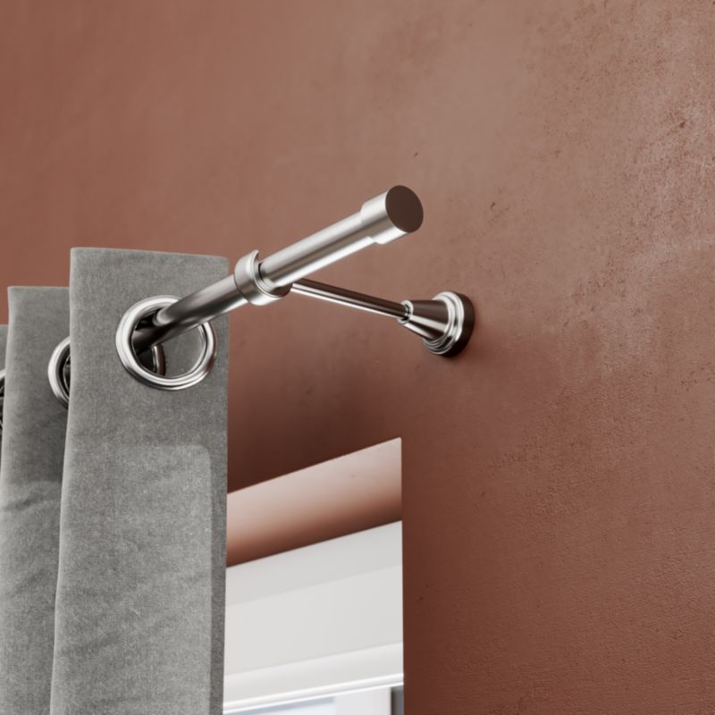 GoodHome Athens enkelt gardinstang 19 mm 160 cm med gråt endestykke