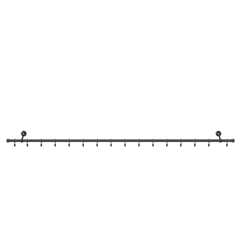 GoodHome Kimlos enkelt gardinstang 19 mm 160 cm med sort endestykke