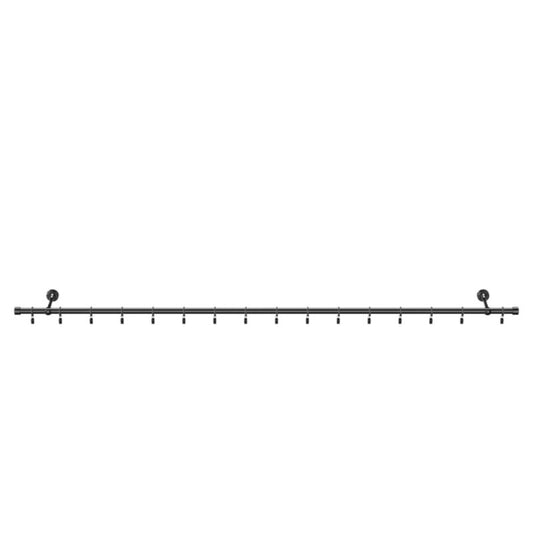 GoodHome Kimlos enkelt gardinstang 19 mm 160 cm med sort endestykke