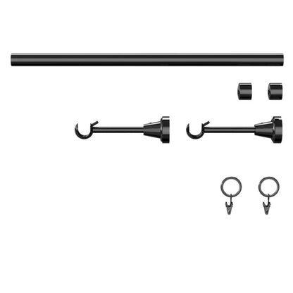 GoodHome Kimlos enkelt gardinstang 19 mm 160 cm med sort endestykke