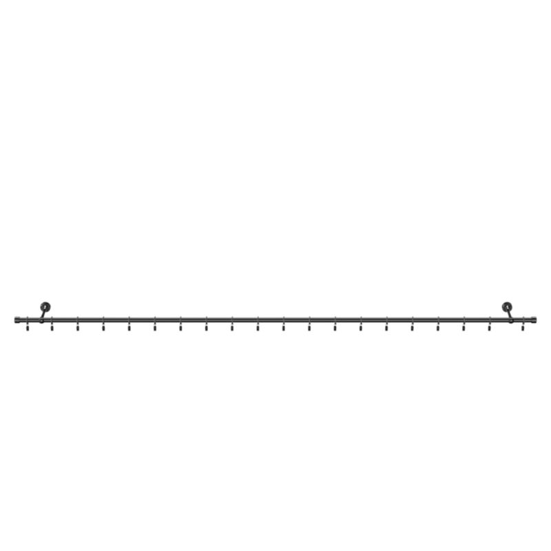 GoodHome Kimlos enkelt gardinstang 19 mm 200 cm med sort endestop