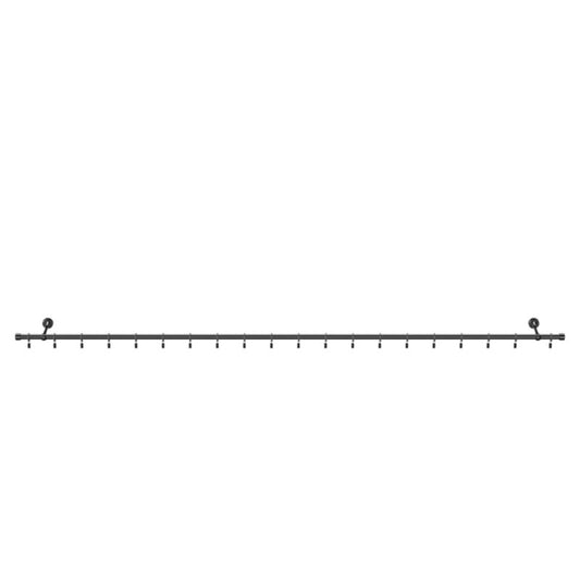 GoodHome Kimlos enkelt gardinstang 19 mm 200 cm med sort endestop