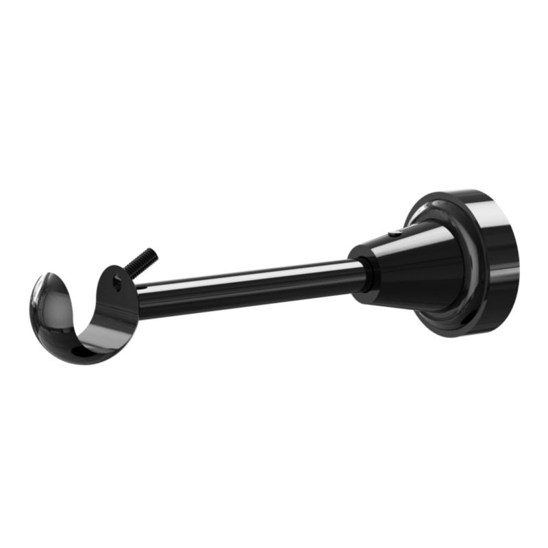 GoodHome Kimlos enkelt gardinstang 19 mm 200 cm med sort endestop