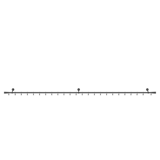 GoodHome Kimlos enkelt gardinstang 19 mm 240 cm konisk sort