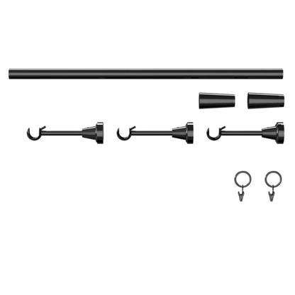 GoodHome Kimlos enkelt gardinstang 19 mm 240 cm konisk sort