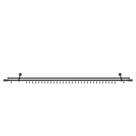 GoodHome Kimlos II enkelt gardinstang 19 mm 160 cm konisk sort