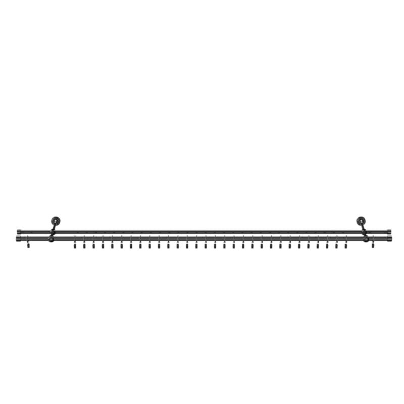 GoodHome Kimlos II enkelt gardinstang 19 mm 160 cm med sort endestykke