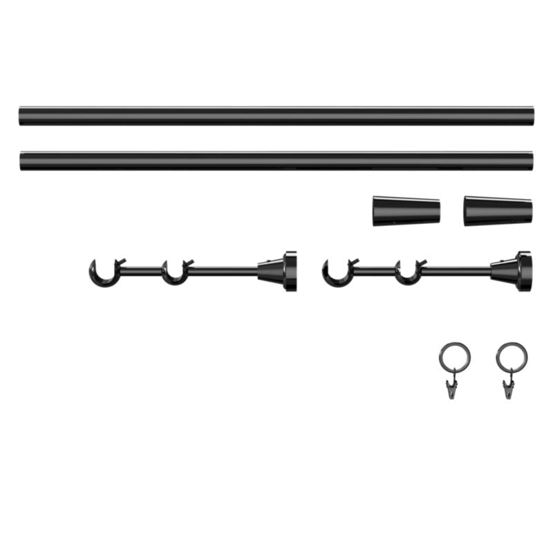 GoodHome Kimlos II enkelt gardinstang 19 mm 200 cm konisk mat-sort