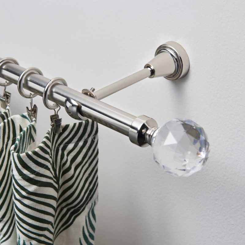 GoodHome Olympe Gala enkelt gardinstang 19 mm 160 cm grå