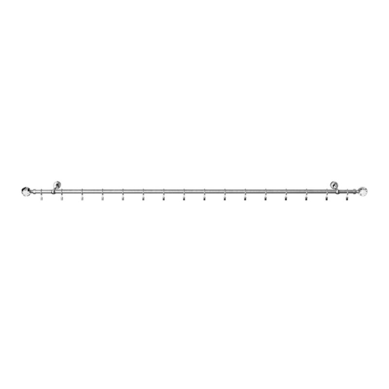 GoodHome Olympe Gala enkelt gardinstang 19 mm 160 cm grå