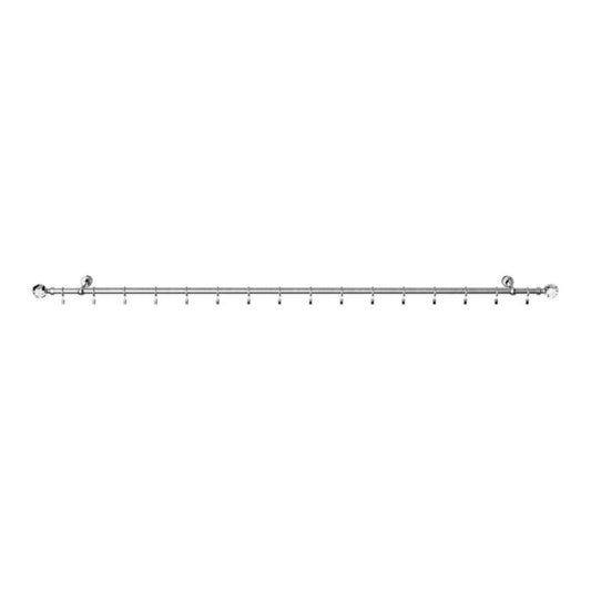 GoodHome Olympe Gala enkelt gardinstang 19 mm 160 cm grå