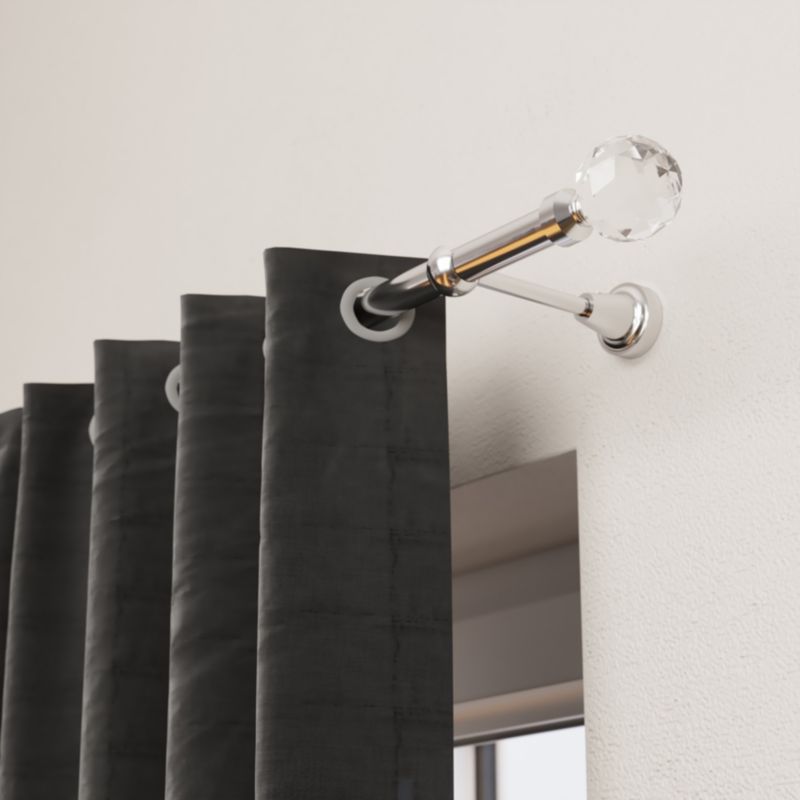 GoodHome Olympe Gala enkelt gardinstang 19 mm 160 cm grå