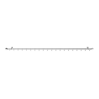 GoodHome Olympe Gala enkelt gardinstang 19 mm 200 cm grå