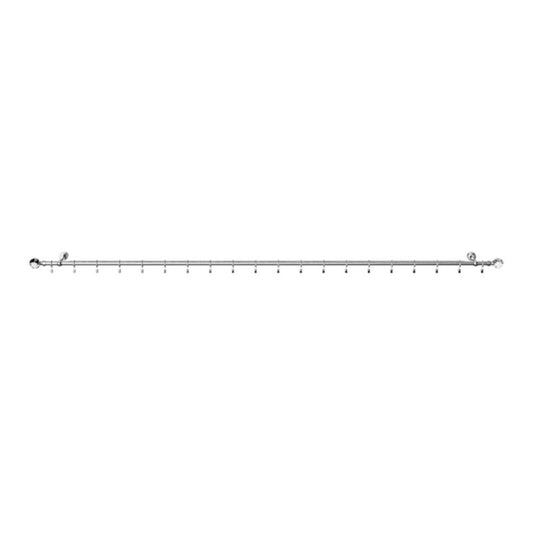 GoodHome Olympe Gala enkelt gardinstang 19 mm 200 cm grå
