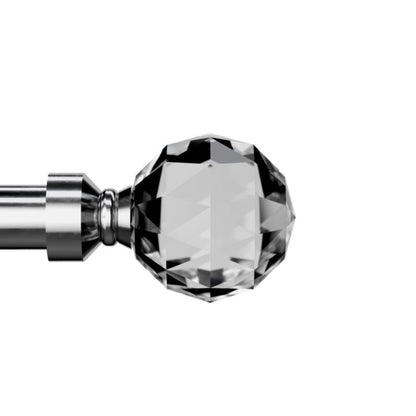GoodHome Olympe Gala enkelt gardinstang 19 mm 240 cm grå
