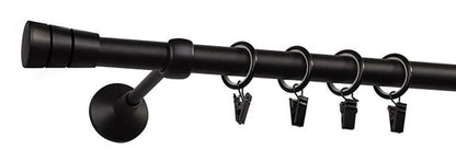 Enkelt gardinstang Siena 19 mm 160 cm mat-sort