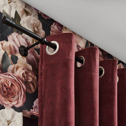 Enkelt gardinstang Siena 19 mm 160 cm mat-sort