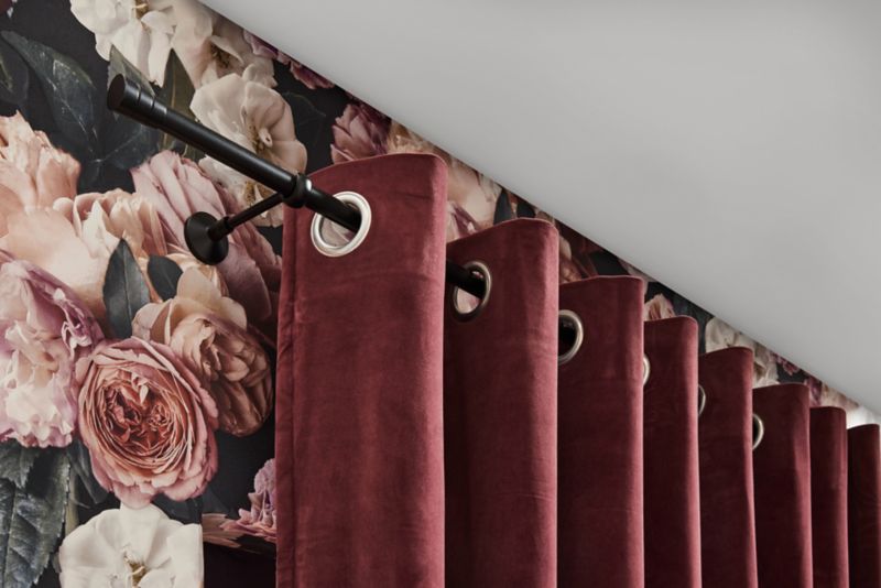 Enkelt gardinstang Siena 19 mm 160 cm mat-sort