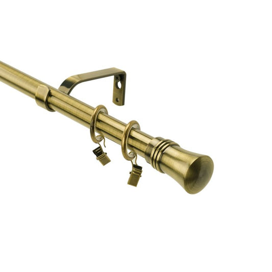 Zenit enkelt gardinstang 19 mm 160 cm i guld
