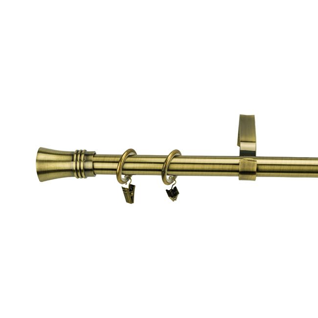 Zenit enkelt gardinstang 19 mm 160 cm i guld