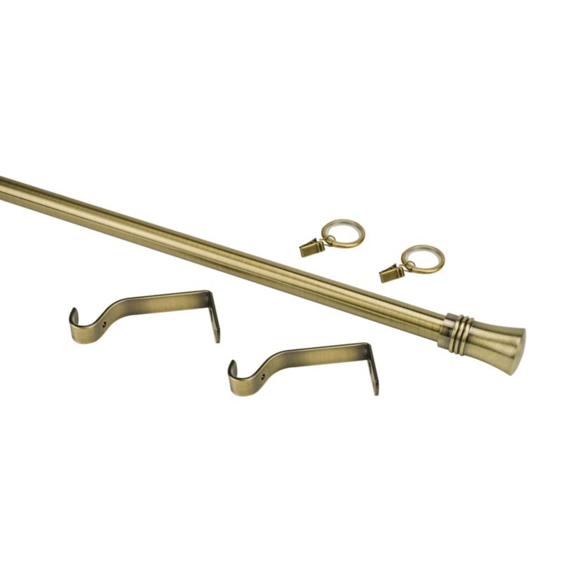 Zenit enkelt gardinstang 19 mm 240 cm i guld