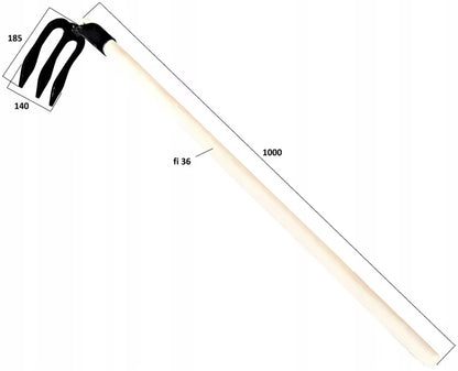 Kartoffelhakke 100 cm Stål med Træskaft