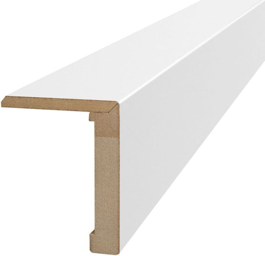 Vinkelbeslag til justerbar karm med forlænget tap 40 mm 80 cm hvid