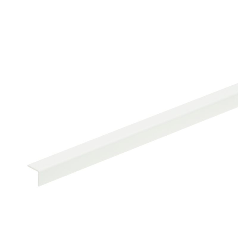 PVC-vinkel 10 x 10 x 2400 mm hvid