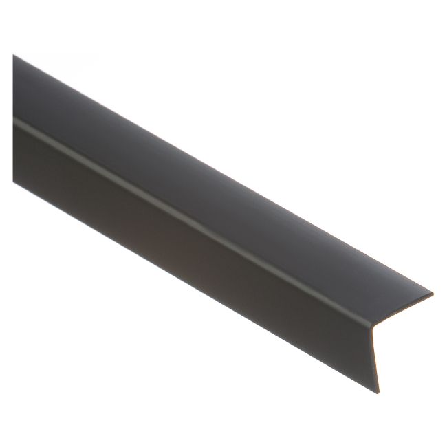 PVC-vinkel Cezar 15 x 15 x 1,1 mm 1 m sort
