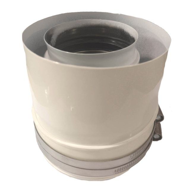 Kedeladapter 60/100 mm Hvid