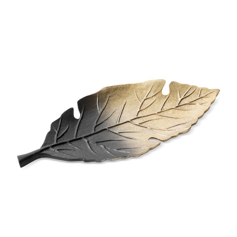 Keramikfad 34x19x12 cm Sort Guld